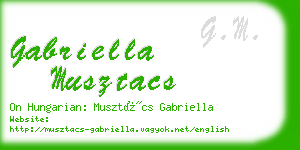 gabriella musztacs business card